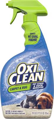 Petify 24oz carpet & rug pet stain and odor remover spray bottle, blue with green nozzle